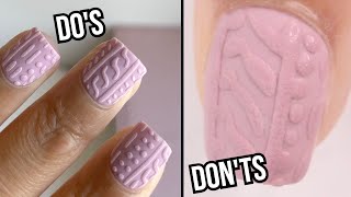 DOs & DON’Ts: winter sweater nails | how to do sweater nails using gel polish and acrylic at home
