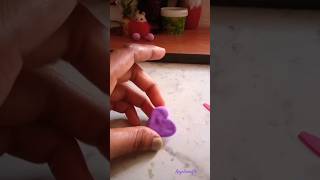 Handmade purple💜heart making idea with supperclay #youtubeshorts #shortsfeed #diy #craft #shorts