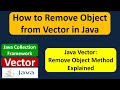 How to Remove Object from Vector in Java | Vector (Remove Object) | Java Collection Framework