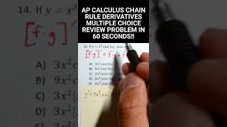 Chain Rule & Product Rule for Derivatives | AP Calculus AB Review (2003 MCQ #14) #shorts #calculus
