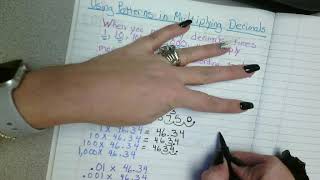 Using Patterns in Multiplying Decimals