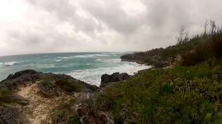 Spittal Pond, Bermuda, on a windy day