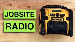 Cool phone compartment! Dewalt DCR018 Compact Jobsite Radio - REVIEW