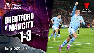 Highlights & Goles: Brentford v. Manchester City 1-3 | Premier League | Telemundo Deportes
