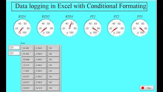Labview data logging in Excel with conditional Formatting || Report Generation In Labview