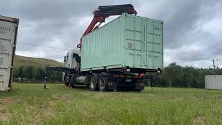 Crane Truck unloading 20ft Container 0414319016