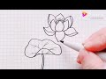 how to draw lotus very easily荷花荷叶简单画法简单易学