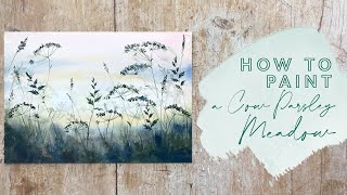 Create a Captivating Watercolour Landscape in Minutes: Learn How to Paint a Parsley Cow Meadow!