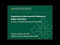 Careers in Student Affairs Month 2018: Supporting Undocumented Students in Higher Education