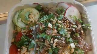 Lao beef steak noodle salad ອາຫານລາວ