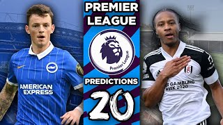 Premier League Predictions Week 20