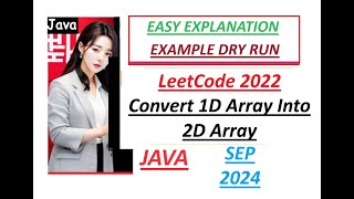 Convert 1D Array Into 2D Array | Leetcode 2022 | Java Code | Developer Coder