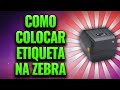 Como colocar etiqueta na impressora térmica Zebra