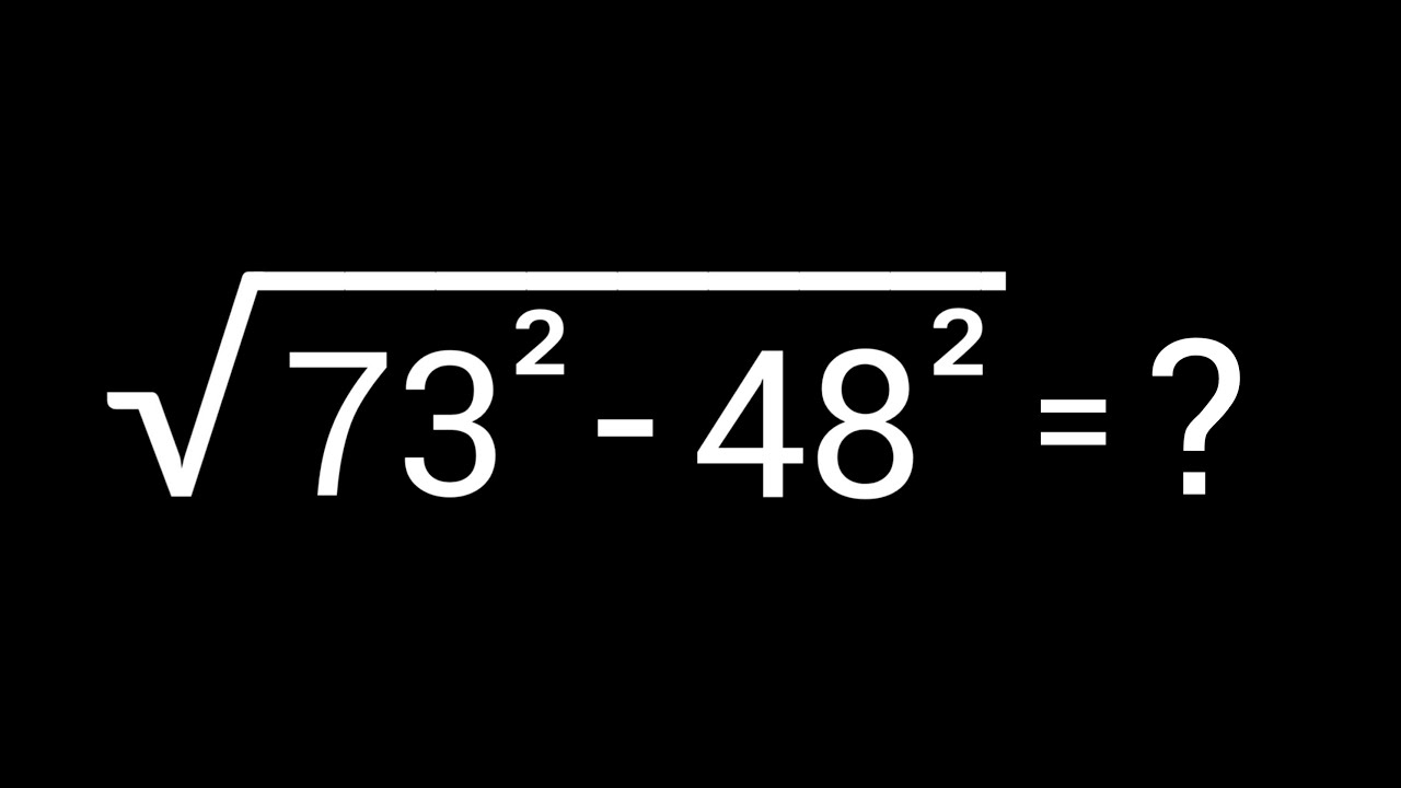 A Nice Square Root Problem Youtube