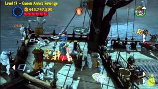 Lego Pirates of the Caribbean: Level 17 Queen Annes Revenge - FREE PLAY (Minikits and Compass) - HTG