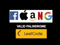 Valid Palindrome Leetcode - English