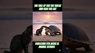 The Tale of Tiki the Turtle and Kasi the Cat #shorts #ai #catlover #turtlelover #aiart