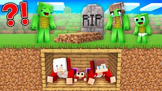 Maizen Built a FAMILY HOUSE inside the GRAVE in Minecraft! - Parody Story(JJ and Mikey TV)