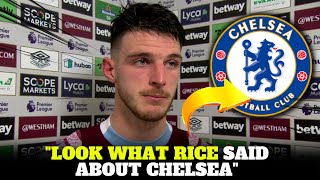🚨IT HAPPENED NOW! LOOK AT THIS! DECLAN RICE SURPRISED EVERYONE! CHELSEA NEWS! CHELSEA TRANSFER NEWS