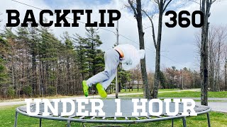 Learning backflip 360 in under 1 hour!!