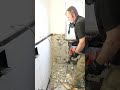 Demo tip for tile mud bed walls #shorts #Youtubeshorts #DIY