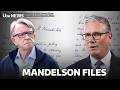 New Mandelson files reveal handwritten note from Mandelson to the government