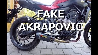 Yamaha MT/FZ 07 - 2016 - Exhaust comparison - Homemade Aliexpress \