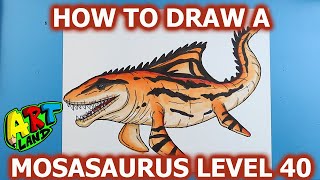 How to Draw MOSASAURUS LEVEL 40