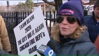 Chicago firefighters protest over issues with promotional exams