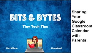 Sharing Your Google Classroom Calendar