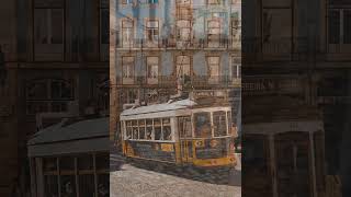 World's only Tram Rides Inclined - Lisbon Portugal