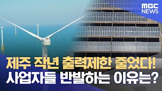 출력제한 감소‥사업자는 반발 (2025.02.10/뉴스데스크/제주MBC)