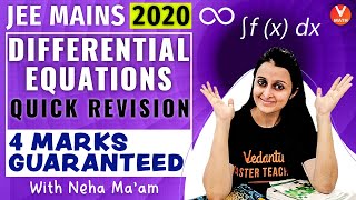 Guaranteed 4 Marks in  JEE Mains Maths | Differential Equations IIT JEE | JEE Mains 2020 | Vedantu