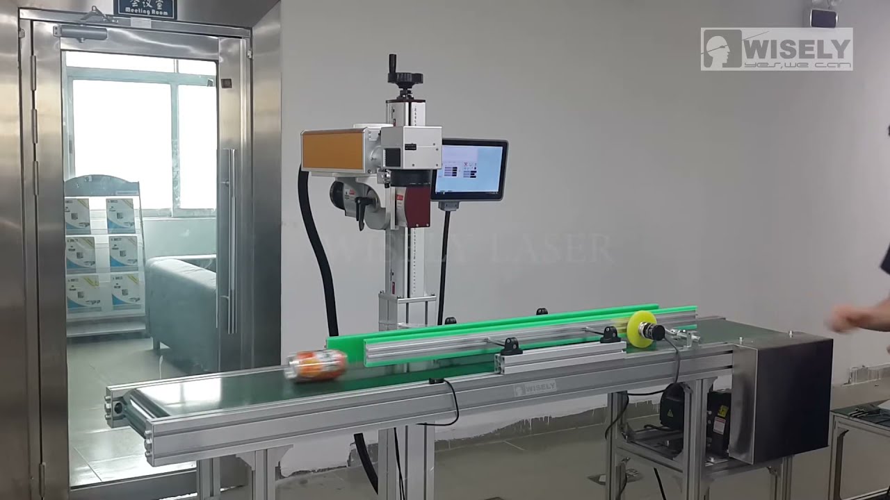 Fiber Laser Marking Machine - Flying Marking System - YouTube