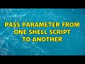 Pass parameter from one shell script to another (2 Solutions!!)