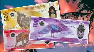 Philippines new 50 100 and 500 pesos polymer banknotes 2025 | Pilipinas bagong polymer banknotes