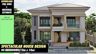 This Spectacular Modern House Design | 12m x 14m 2Storey (04 Bedroom)