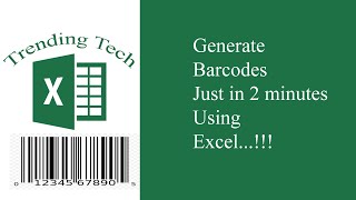 Generate Barcode in Excel | How to Generate Barcode in Excel Urdu/Hindi