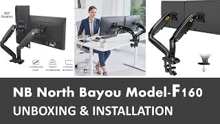 NB North Bayou Dual Monitor Desk Mount Stand F160 2024