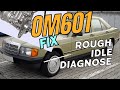 Diagnose a rough running Mercedes Diesel engine and fixing it.Diesel injector pump replacement.w201