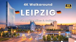 4K Walking Tour in Leipzig: City and Culture | One of the most popular shopping miles in Germany🇩🇪