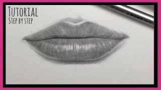 How to Draw Realistic Shade LIPS | Very simple method |BalluBlogg
