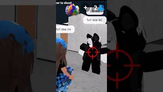 He wants to 1v1 me irl.. 🙄 #roblox #mm2