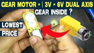 Gear Motor For RC Wheel  (3V - 6V) Dual Axis  |  Lowest Price  | 125 RPM