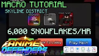 HOW TO MACRO SKYLINE DISTRICT TO GET SECRET UNIT?! (BEST WAY TO EARN SNOWFLAKES) - Anime Defenders