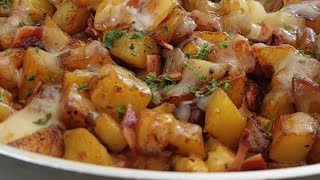 Chicken crispy potatoes and bacon skillet 😋