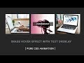 Image hover effect with text overlay | Css Image Hover Effects