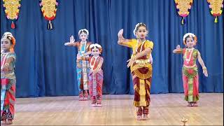 Takshvi 's first Bharat natyam performance