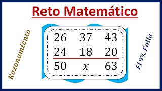 ¿Puedes resolver este reto de Razonamiento Matemático? | Pocos Pueden