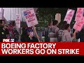 Boeing factory workers go on strike